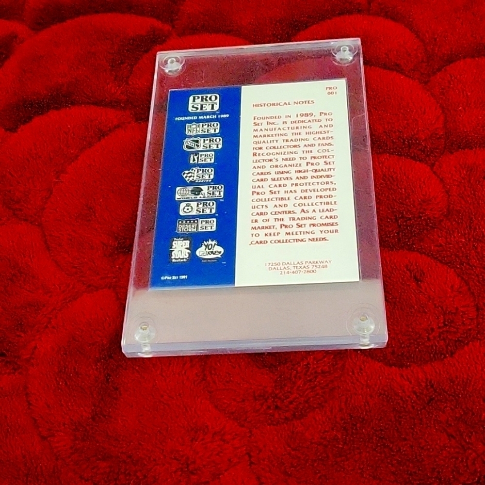 1991 Pro Set Brand Promo - #PRO001 - Historical Notes 🏈🏀🏒🏎️🎸⛳⚽ - Picture 2 of 2